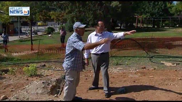 Τα έργα στην κεντρική είσοδο του Άλσους Αιγάλεω