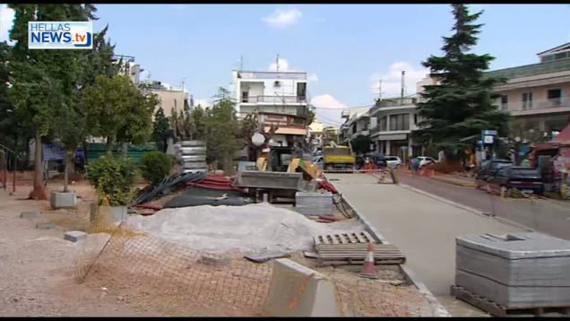 Ανάπλαση και διαμόρφωση της κεντρικής πλατείας στο δήμο Μεταμόρφωσης.