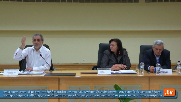 Ενημέρωση για υποβολή προτάσεων στο Ε.Π. «Ανάπτυξη Ανθρώπινου Δυναμικού»