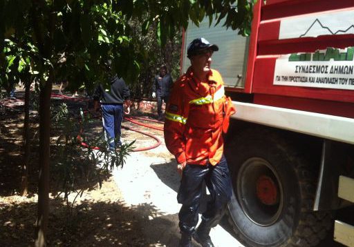 Συμμετοχή του ΣΠΑΠ στην κατάσβεση πυρκαγιάς στο Θέατρο Ρεματιάς Χαλανδρίου