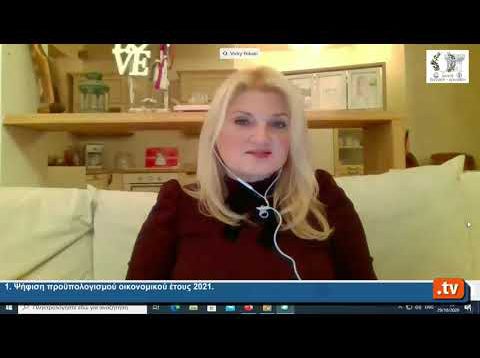 19η Ειδική Συνεδρίαση του Δημοτικού Συμβουλίου Παπάγου Χολαργού 29.10.20